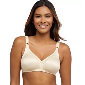 42D Bali Bra Double Support Wirefree #3820 Unlined Comfort Lounge Wireless
